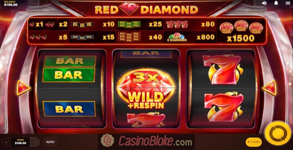 Red Diamond Slot สัญลักษณ์